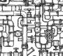 Sketch monochrome seamless pattern with pipes system doodle vector illustration