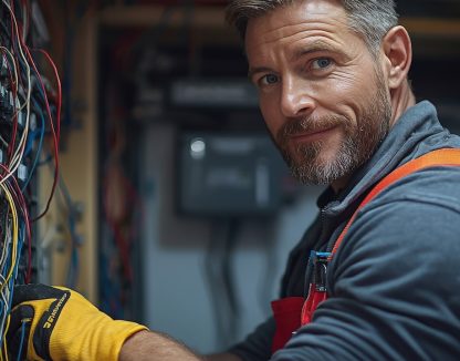 An electrician uses WEX FSM to help bid on electrical jobs