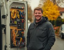 plumber-standing-fully-equipped-work-van-showcasing-organization-readiness