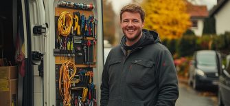 plumber-standing-fully-equipped-work-van-showcasing-organization-readiness