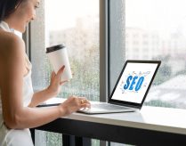 SEO search engine optimization for modish e-commerce and online retail business showing  on computer screen