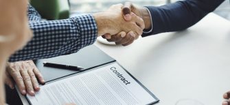 Two men shaking hands